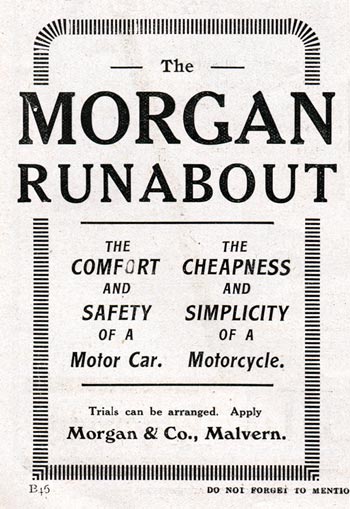 Advertisement in the 'Motor Cycling' magazine