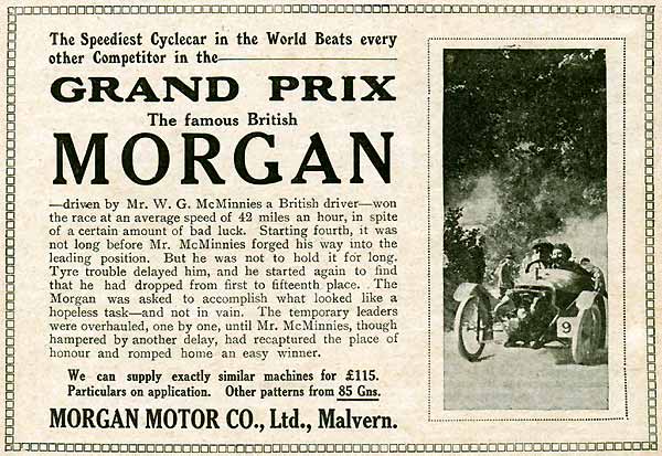 Advertisement in 'The Cyclecar' magazine