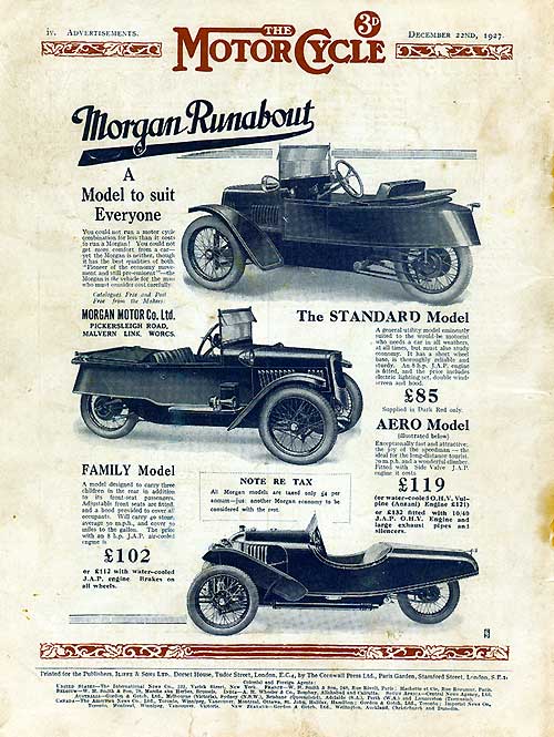 Advertisement in 'The MotorCycle' magazine
