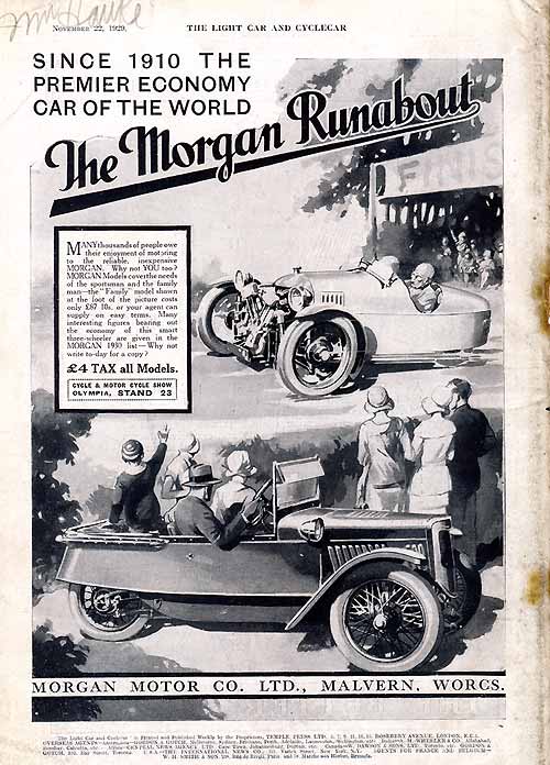 Advertisement in 'The Light Car and Cycle Car' magazine