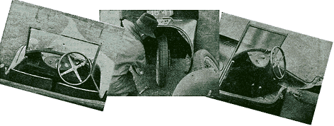 Cockpit und Hinterrad vom F-Type Morgan